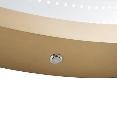 Nova of California Starfall Vanishing Infinity Led Round Wall Mirror In Brass