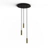 Koncept Combi Pendant 6" Circular 3 Combo Brass Matte Black Canopy Suspension Flush Mount 2-in-1