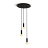 Koncept Combi Pendant 6" Circular 3 Combo Matte Black Matte Black Canopy Glass Ball Attachment Suspension Flush Mount 2-in-1