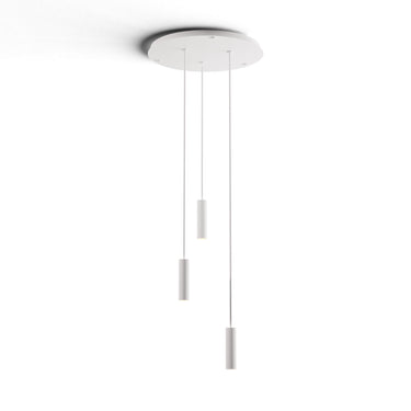Koncept Combi Pendant 6" Circular 3 Combo Matte White Matte White Canopy Suspension Flush Mount 2-in-1