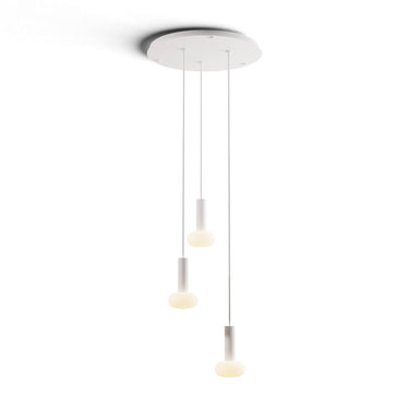 Koncept Combi Pendant 6" Circular 3 Combo Matte White Matte White Canopy Glass Ball Attachment Suspension Flush Mount 2-in-1