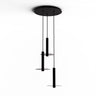 Koncept Combi Pendant 12" Circular 3 Combo Matte Black Matte Black Canopy 9" Glass Plate Dark Grey Attachment Suspension Flush Mount 2-in-1