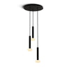 Koncept Combi Pendant 12" Circular 3 Combo Matte Black Matte Black Canopy Glass Ball Attachment Suspension Flush Mount 2-in-1