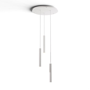 Koncept Combi Pendant 12" Circular 3 Combo Matte White Matte White Canopy Suspension Flush Mount 2-in-1