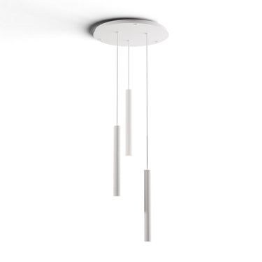 Koncept Combi Pendant 16" Circular 3 Combo Matte White Matte White Canopy Suspension Flush Mount 2-in-1