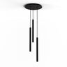 Koncept Combi Pendant 24" Circular 3 Combo Matte Black Matte Black Canopy Suspension Flush Mount 2-in-1