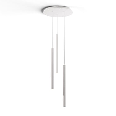 Koncept Combi Pendant 24" Circular 3 Combo Matte White Matte White Canopy Suspension Flush Mount 2-in-1