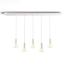 Koncept Combi Pendant 6" Linear 5 Combo Matte White Matte White Canopy Glass Ball Attachment Suspension Flush Mount 2-in-1