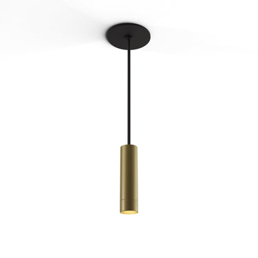 Koncept Combi Pendant 6" Brass Matte Black Canopy Suspension Flush Mount 2-in-1