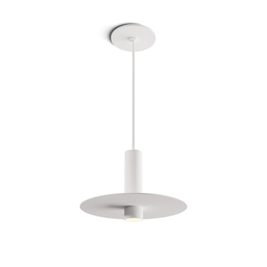 Koncept Combi Pendant 6" Matte White Matte White Canopy 9" Metal Plate White Paintable Attachment Suspension Flush Mount 2-in-1