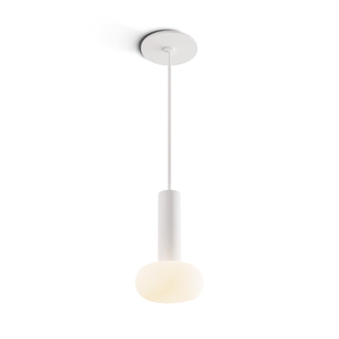 Koncept Combi Pendant 6" Matte White Matte White Canopy Glass Ball Attachment Suspension Flush Mount 2-in-1