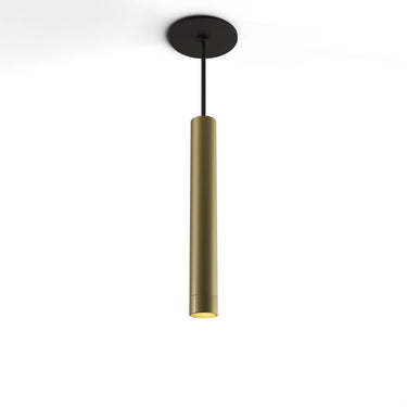 Koncept Combi Pendant 12" Brass Matte Black Canopy Suspension Flush Mount 2-in-1