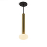 Koncept Combi Pendant 12" Brass Matte Black Canopy Glass Ball Attachment Suspension Flush Mount 2-in-1