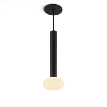 Koncept Combi Pendant 12" Matte Black Matte Black Canopy Glass Ball Attachment Suspension Flush Mount 2-in-1