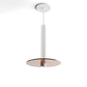 Koncept Combi Pendant 12" Matte White Matte White Canopy 9" Glass Plate Tea Brown Attachment Suspension Flush Mount 2-in-1