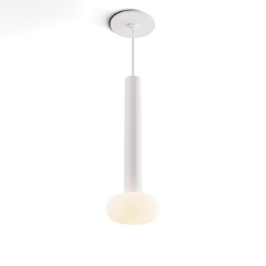 Koncept Combi Pendant 12" Matte White Matte White Canopy Glass Ball Attachment Suspension Flush Mount 2-in-1
