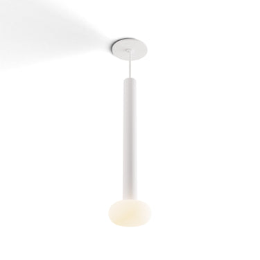 Koncept Combi Pendant 16" Matte White Matte White Canopy Glass Ball Attachment Suspension Flush Mount 2-in-1