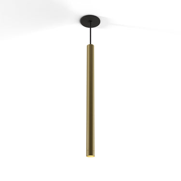 Koncept Combi Pendant 24" Brass Matte Black Canopy Suspension Flush Mount 2-in-1