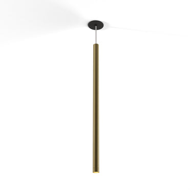 Koncept Combi Pendant 36" Brass Matte Black Canopy Suspension Flush Mount 2-in-1