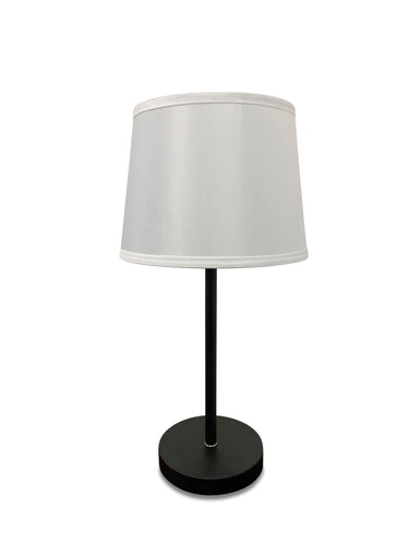 House of Troy Sawyer Black/Satin Nickel Table Lamps with USB