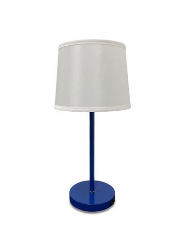 House of Troy Sawyer Cobalt/Satin Nickel Table Lamps with USB