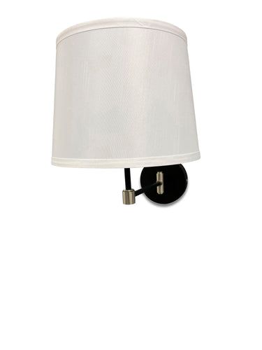 House of Troy Sawyer Black/Satin Nickel Wall Swing Lamp