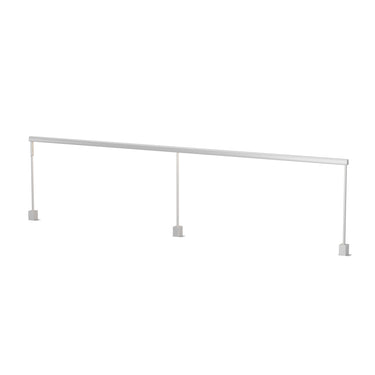 Koncept Sobre 2 x 46" Desk Clamp Mounted Occupancy Sensor Dimmer Control Warm Light Silver