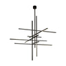 Sean Lavin Cityscape Grande Chandelier SLCH40427, natural brass finish, modern geometric LED lighting
