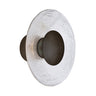 Sly round LED sconce in Black with clear glass | Besa Lighting