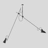 Astep VV Cinquanta Suspension pendant light, black structure with black reflectors