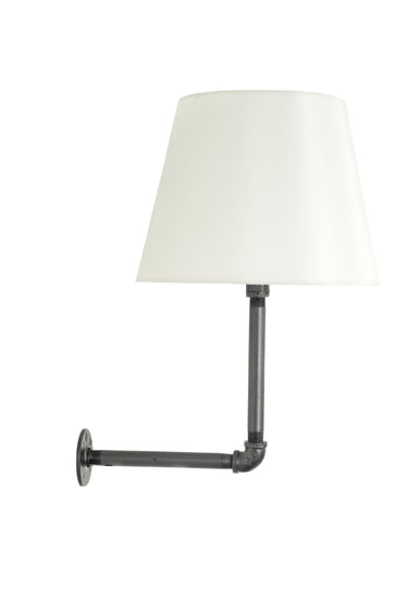 House of Troy Studio industrial granite wall lamp with fabric shade (pin up only)
