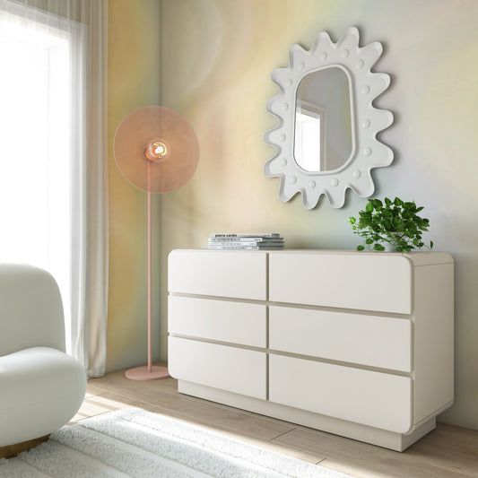 Tov Furniture Sagura Cream 6-Drawer Dresser
