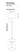 Line drawing of the Pie de Salon G2 Leather Stem Floor Lamp by Santa & Cole showing dimensions and design details