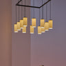 Cirio Cuadrada architectural pendant light with rectangular frame and LED lighting
