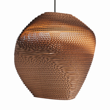 Graypants Scraplights Allyn pendant light in natural recycled cardboard natural finish - UL Listed
