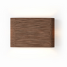 Graypants Scraplights Skew wall sconce in natural recycled cardboard finish, front view.