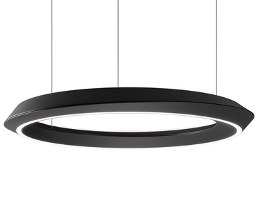 Tidal LED Pendant Light by Lodes in matte black modern Italian ring design