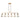 Sduiaor Linear 6 Modern Brass Pendant Light in Dining Room