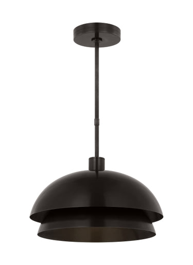 Shanti 20.5-inch wide pendant light, modern ceiling fixture with integrated LED by Visual Comfort