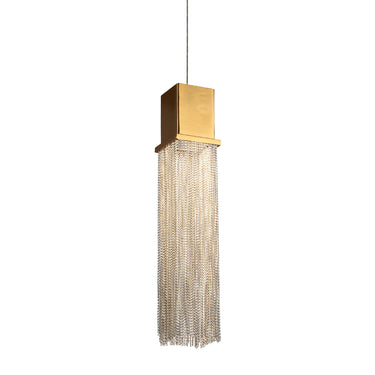 Shoebill Brass Cylinder LED Pendant Light