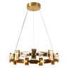 Sinsoledad Modern Brass Wagon Wheel LED Chandelier, 26"