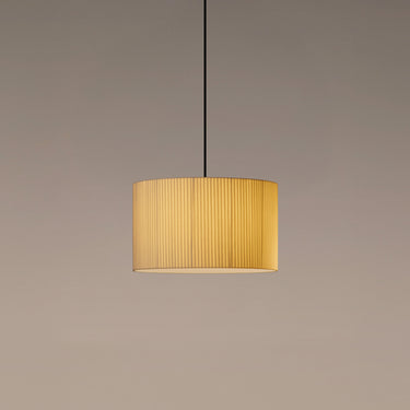 Santa & Cole Sísísí Cilíndricas hanging ceiling light with handcrafted natural ribbon shade