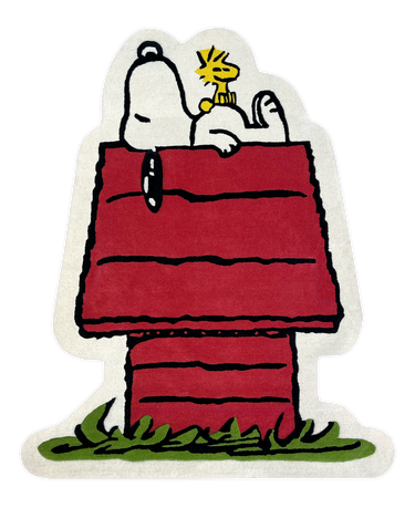 Cream & Red Peanuts Snoopy Doghouse Rug by Maison Deux, photo 1
