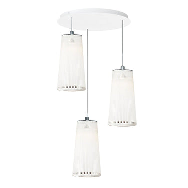 Solis 3-Light Fabric LED Pendant Light by Pablo Designs