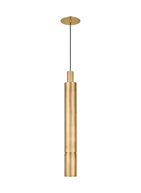 Sottile Pendant Light Brass with Gold Ring