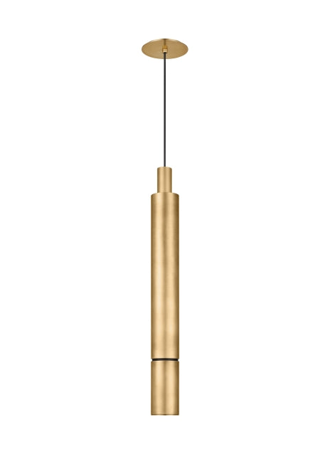 Sottile Pendant Light Brass with Black Ring