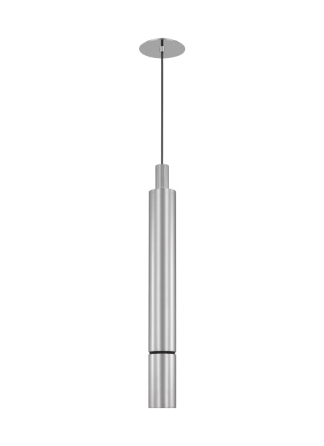 Sottile Pendant Light Polished Steel with Black Ring
