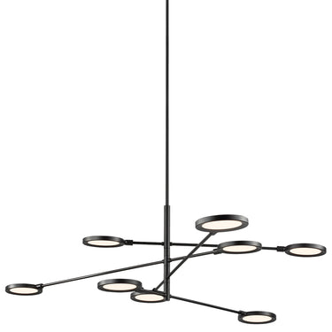 Adjustable Linear LED Chandelier for Dining Table – 8-Light Spectica Style