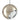 Spider round suspension light with convex glass lens and matte white finish