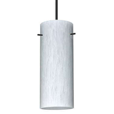 Carrera Glass Shade for Besa Stilo 10 pendant light featuring handcrafted European glass with a modern cylindrical design